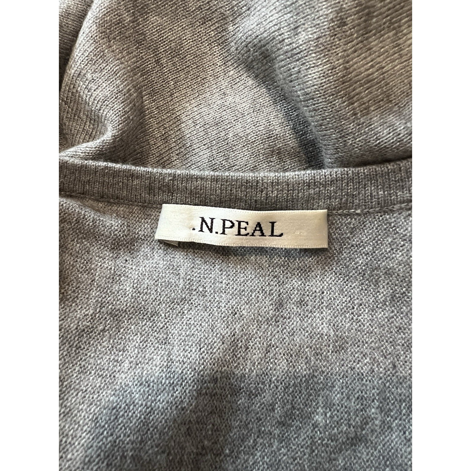 N.Peal Cashmere & Silk Sweater Dress Gray Quiet Luxury Minimalist Classic Soft — image 4 of 7